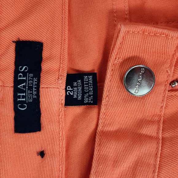CHAPS orange Ankle Jeans Size 2P - Picture 14 of 17